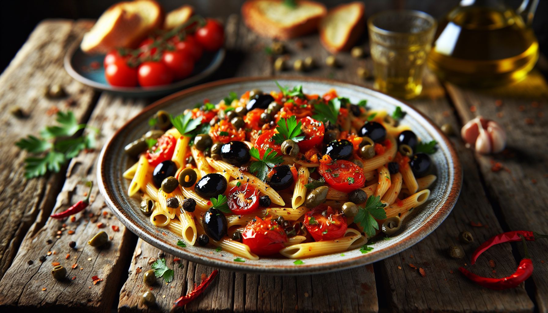Vahemere Hõnguga Pasta Puttanesca