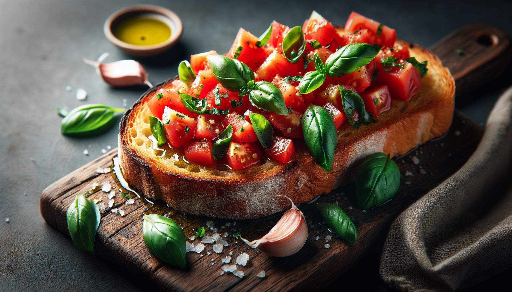 Itaaliapärane Tomati-Basiiliku Bruschetta