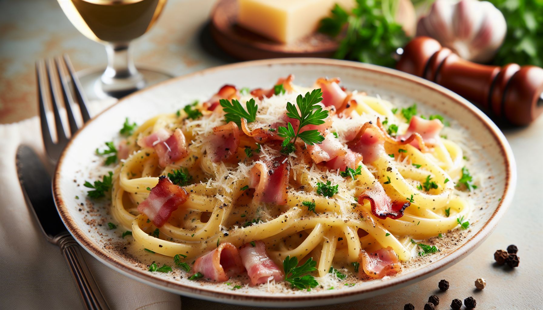Vahemere hõnguga pasta carbonara